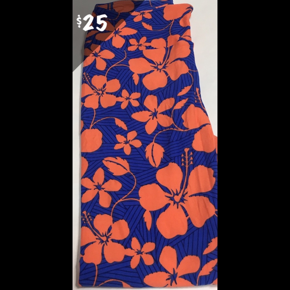 NWT LuLaRoe OS Leggings Hawaiian Flowers - Picture 1 of 1